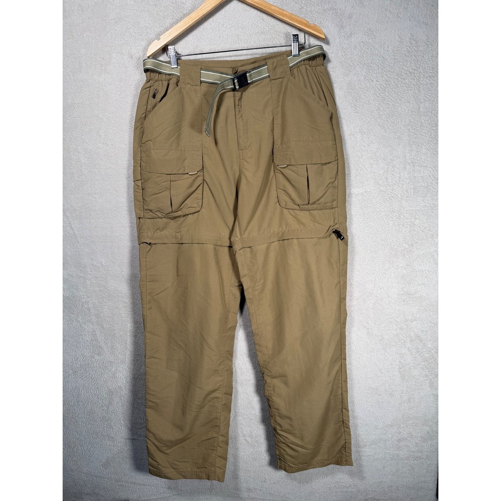 LL Bean Buzz Off Insect Shield Convertible Cargo Pants Khaki Mens Large Tall